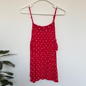 Universal Thread Red Top with White Pattern